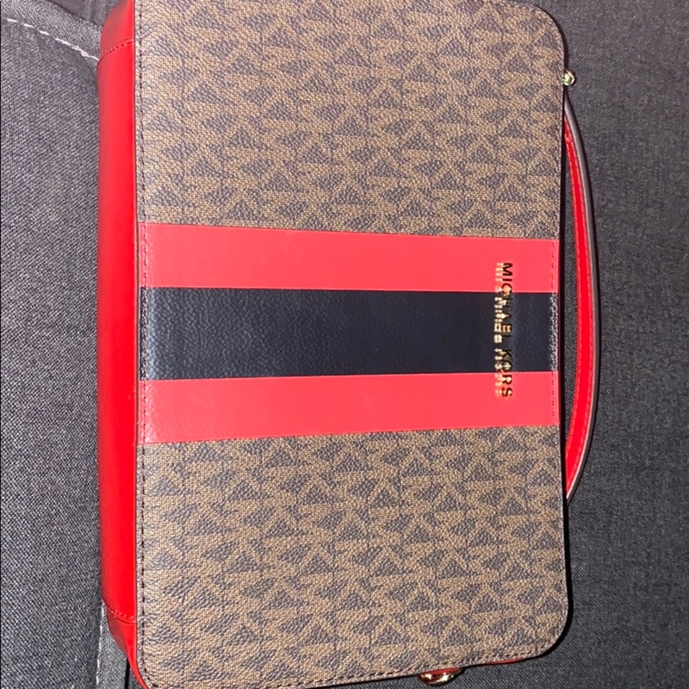 Michael kors red logo bag